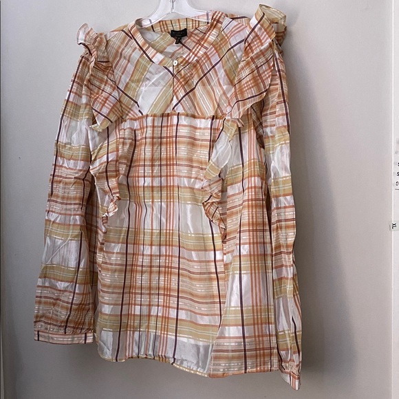 Anthroplogie Polly Ruffled Peasant Blouse 3x new with tag - Picture 8 of 10